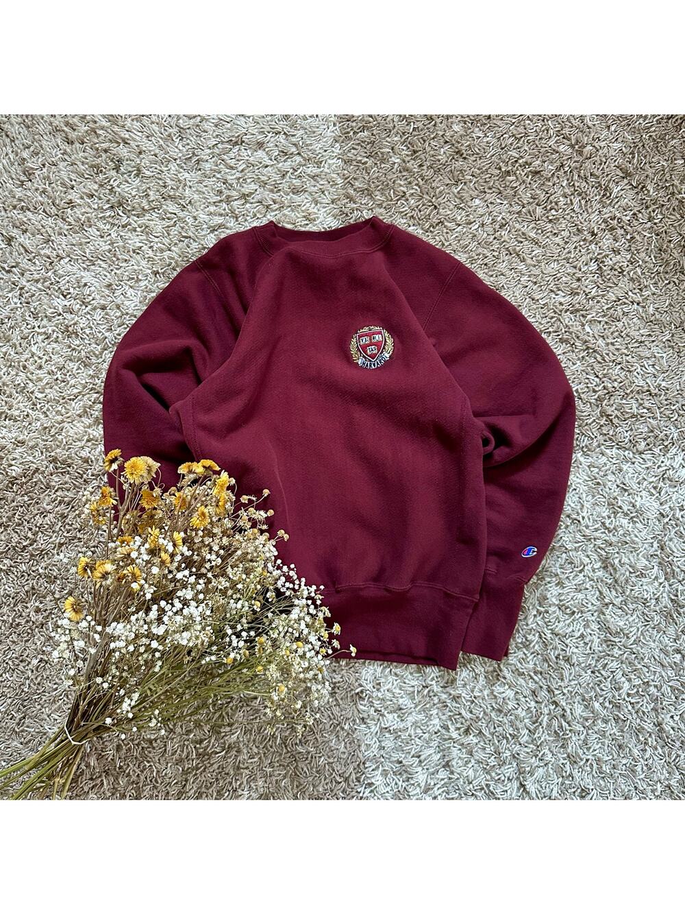 Vintage 80s Champion Harvard College Sweatshirt Logo University Men’s S USA